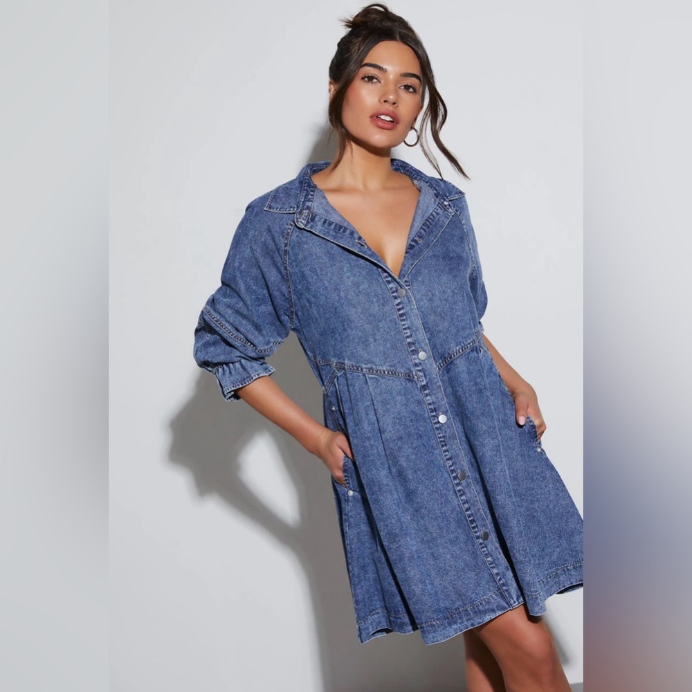 NWT! Fate Chambray Jean Dress / Size S